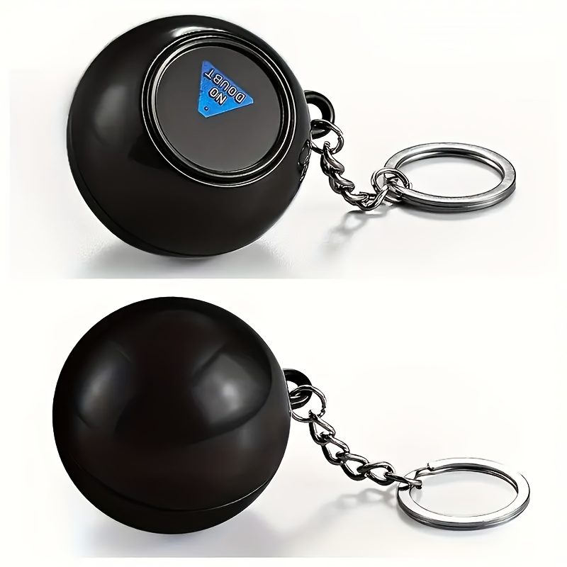 E-shop 1 Stück Schwimmender Ball Schlüsselanhänger für Erwachsene - Langlebiger Schwarzer Kunststoff, Runder Neuheits-Schlüsselring, 4 cm/1,57 Zoll,