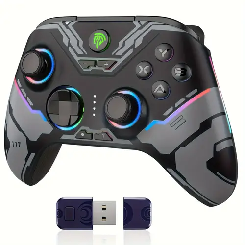 x15pcs controller wireless bt controller with hall hall triggers rgb lighting drift no dead zone work for windows pc android steam and switch