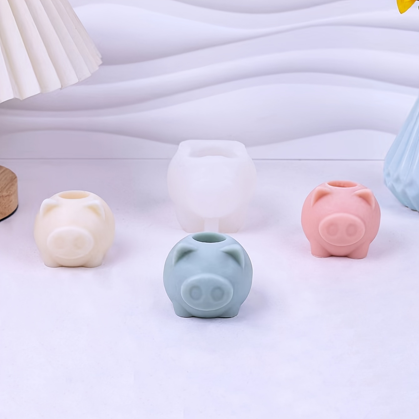 

Silicone Mold For Making 3d Pig-shaped Aromatherapy Candles, Diy Pig-shaped Decorations, Decorations Silicone Mold