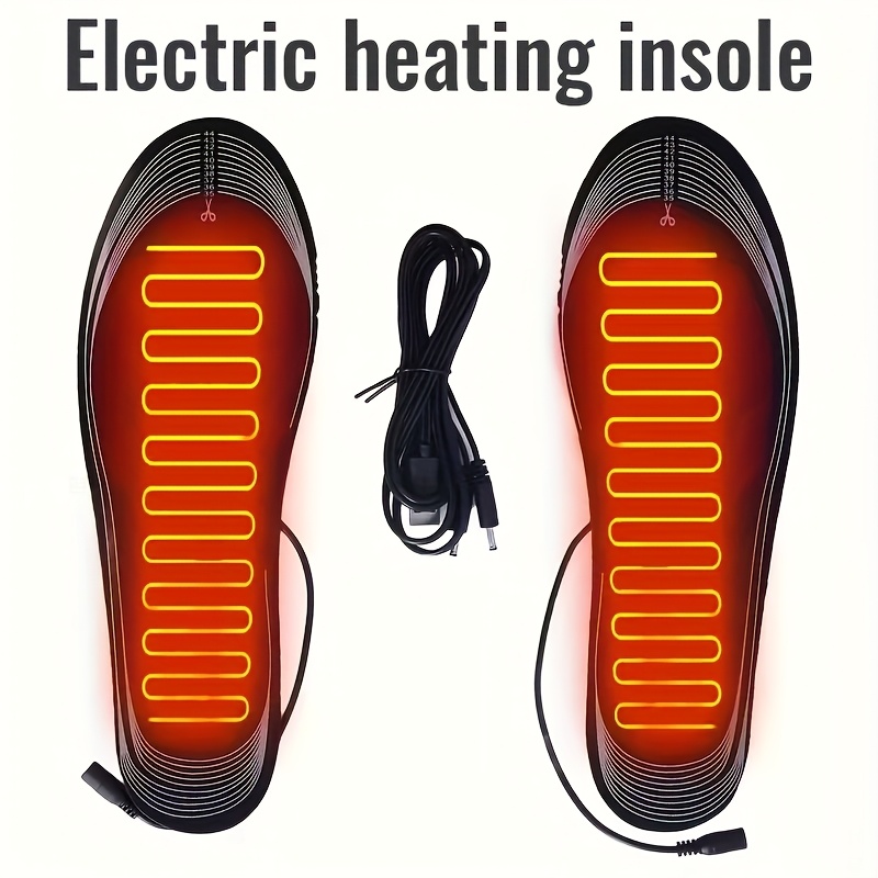 a usb powered electric shoe insole that releases heat   when   features an ultra   that fits all shoe types suitable for     hunting fishing and hiking an essential   item that  