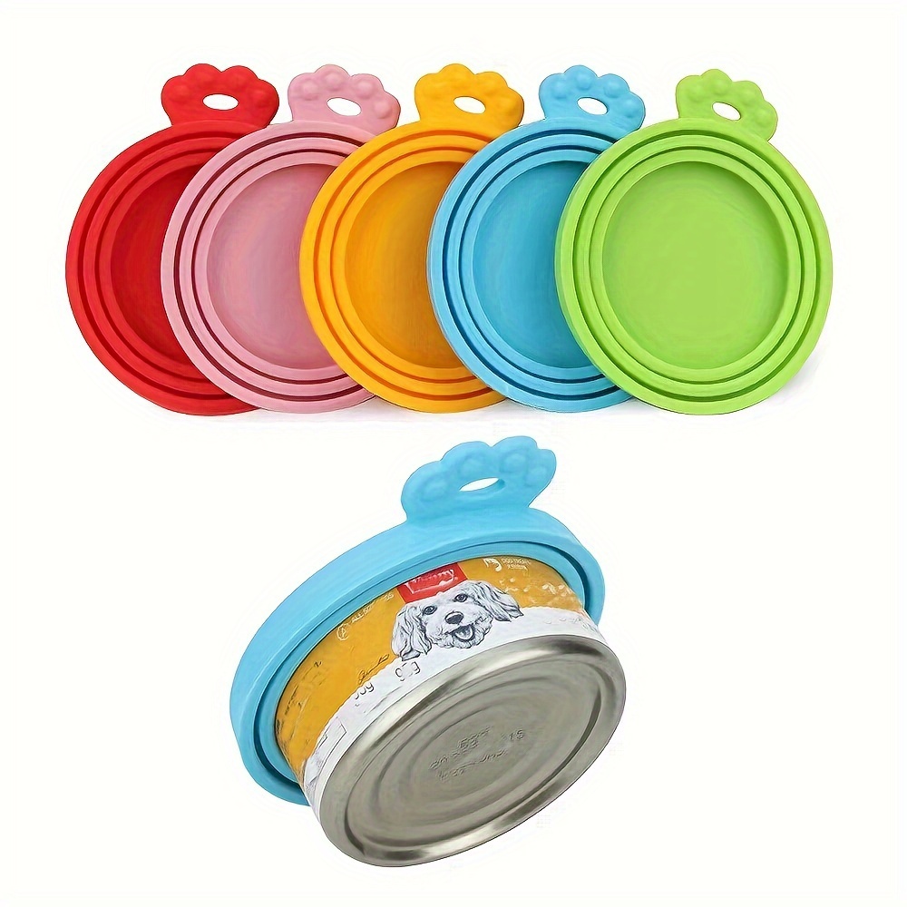 

Food Grade Silicone Can Lids - Pet Can Lid, Cat Feeding, Water Bowl, Sealing Cap, Universal Closure, Freshness Preservation, Suitable For Cats And Dogs