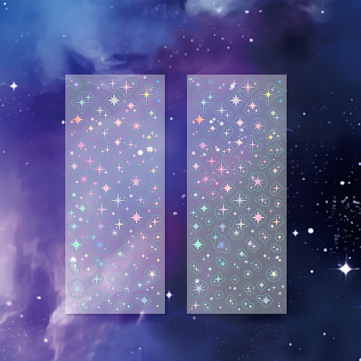 2 Sheets/bag Hot Stamping Stickers Decorative Gradient Paper Stickers Suitable For Creative Scrapbooking And Craft Stickers