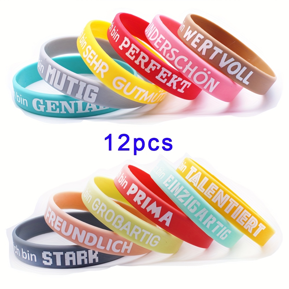 E-shop Geschenk für Sie/Ihn – 12 Armbänder mit inspirierenden Zitaten verschiedenen Farbkombinationen
