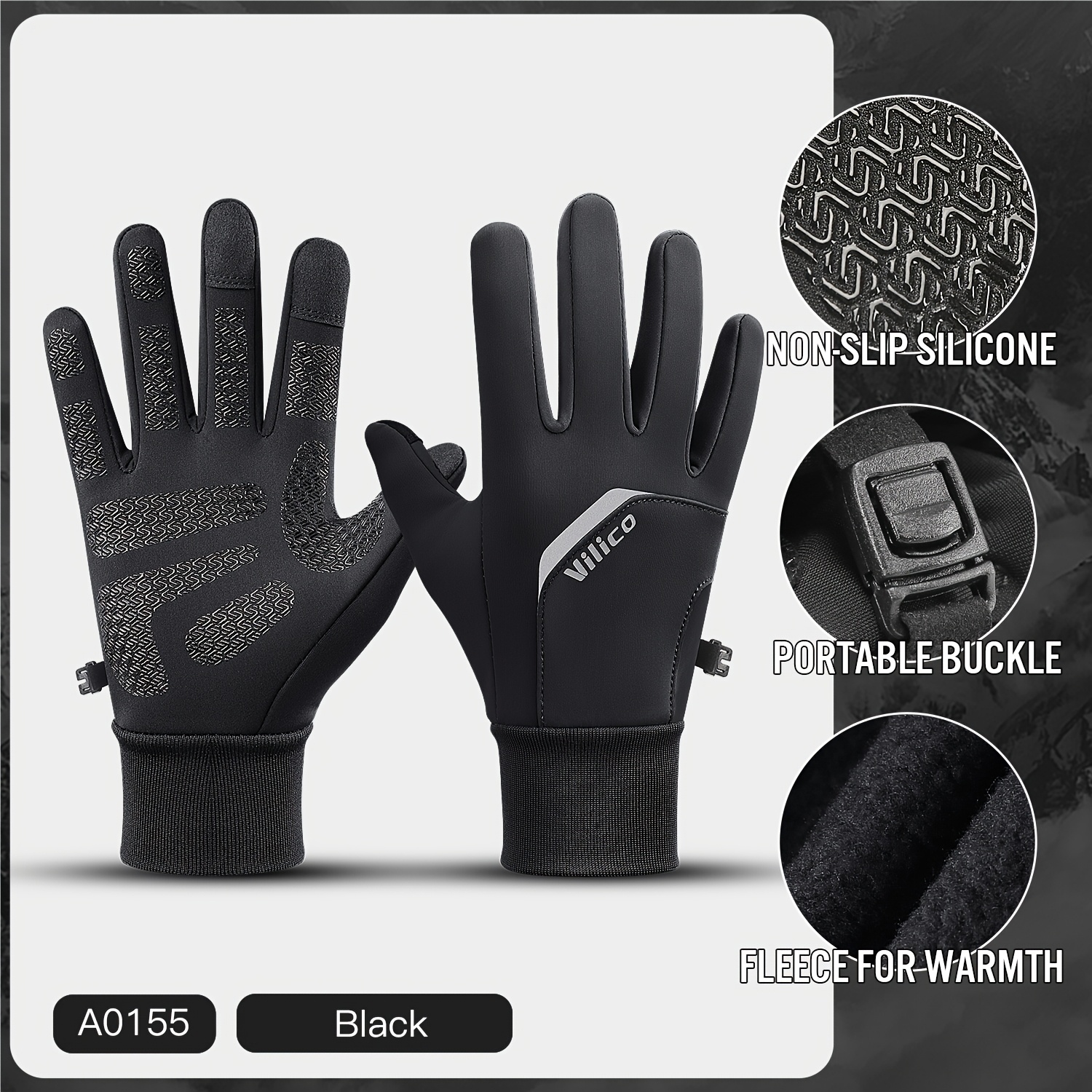 Image of 1 Pair Men's And Women's Outdoor Touchscreen Windproof Gloves - Full Finger Design, Warm, Suitable For Cold Weather Gloves, Winter Gloves|fashion Glove Design|warm Gloves