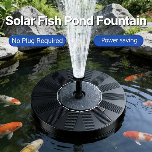 powered floating fountain fish pond aeration circulation pump outdoor courtyard bird bath pond decoration automatic water spray ipx8