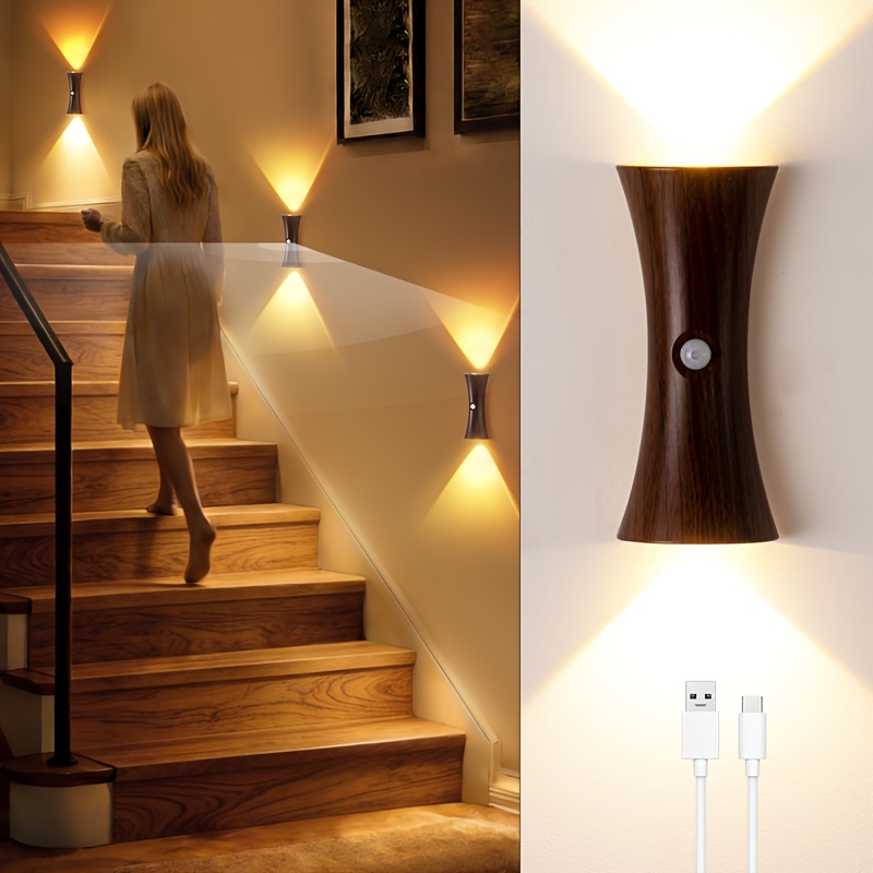 photo de l'article Lampe à Induction LED, Applique Murale LED Intelligente avec Variateur et Détecteur de Mouvement, Veilleuse Rechargeable par USB 800mAh,   Murales d Appoint Magnétiques, Convient pour Escaliers,  , Couloir, Salle de Bain, Chambres, Armoires, Salon, Fête des Mères, Thanksgiving