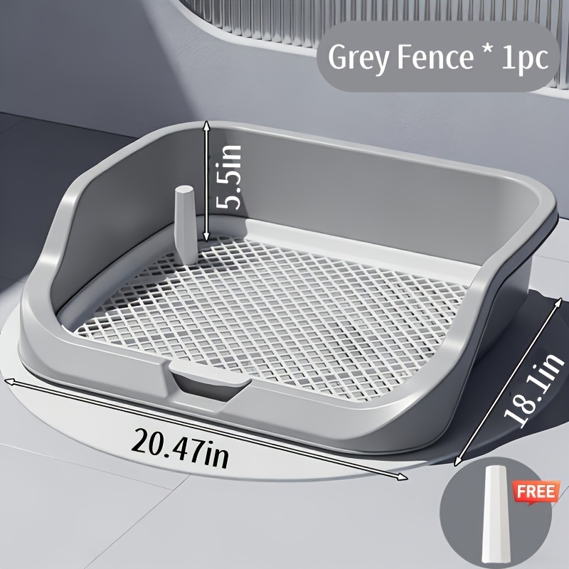 Indoor Dog Potty Tray With Urinary Column, Pet Training Toilet, Hollowout Elevated Grate Design, Keep & Floors Clean, Suitable For Small And Medium Sized Dogs