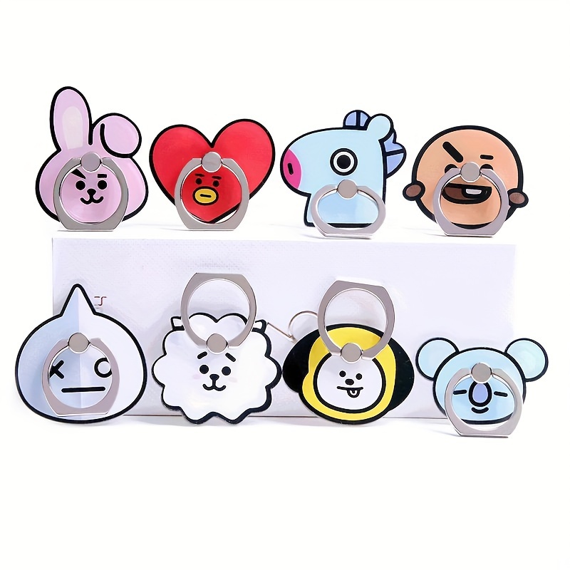 

Kpop Cartoon Acrylic Phone Ring Mount, 360 Degree Rotating Finger Ring Stand Holder, Universal Phone Bracket For Fans Gifts