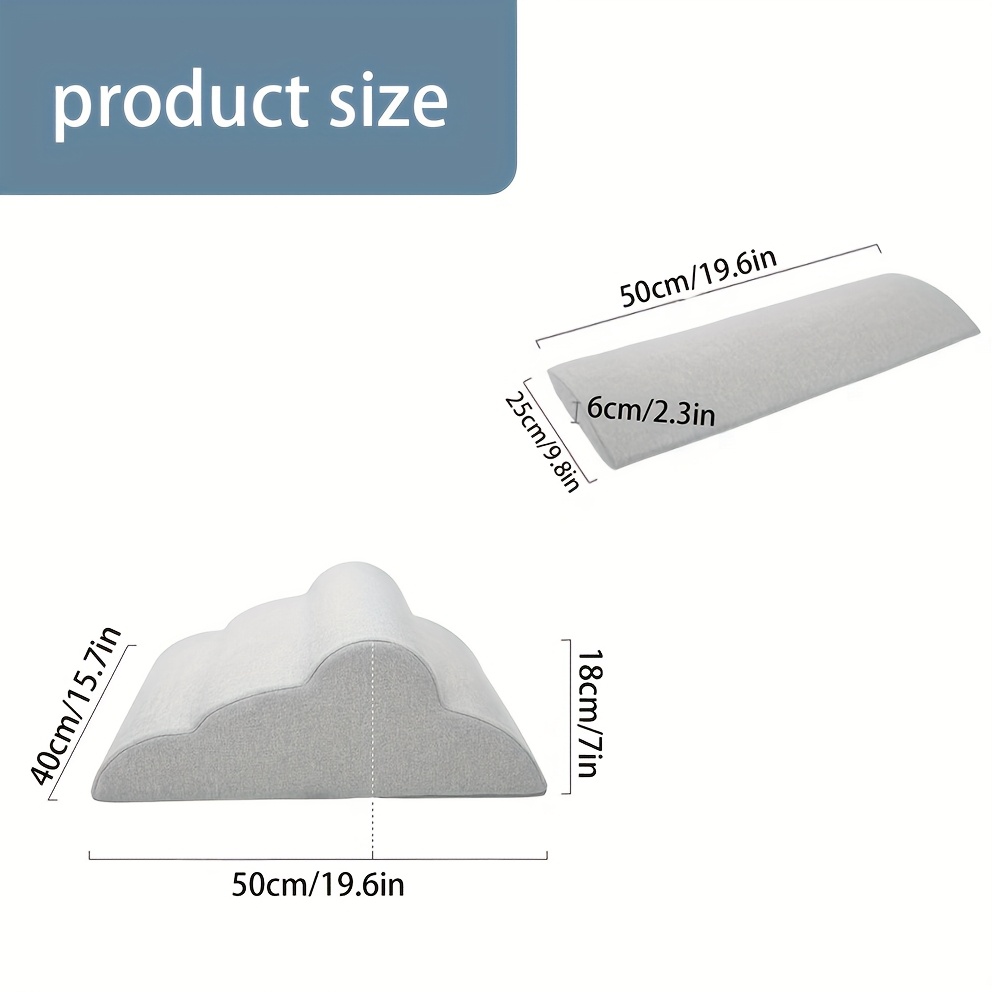 Image of 2pcs Gray Leg Pillows Set, Multifunctional Footrest Cushion For Circulation And Reduced Leg Pressure, Relaxing Lumbar Pillow For Sleeping