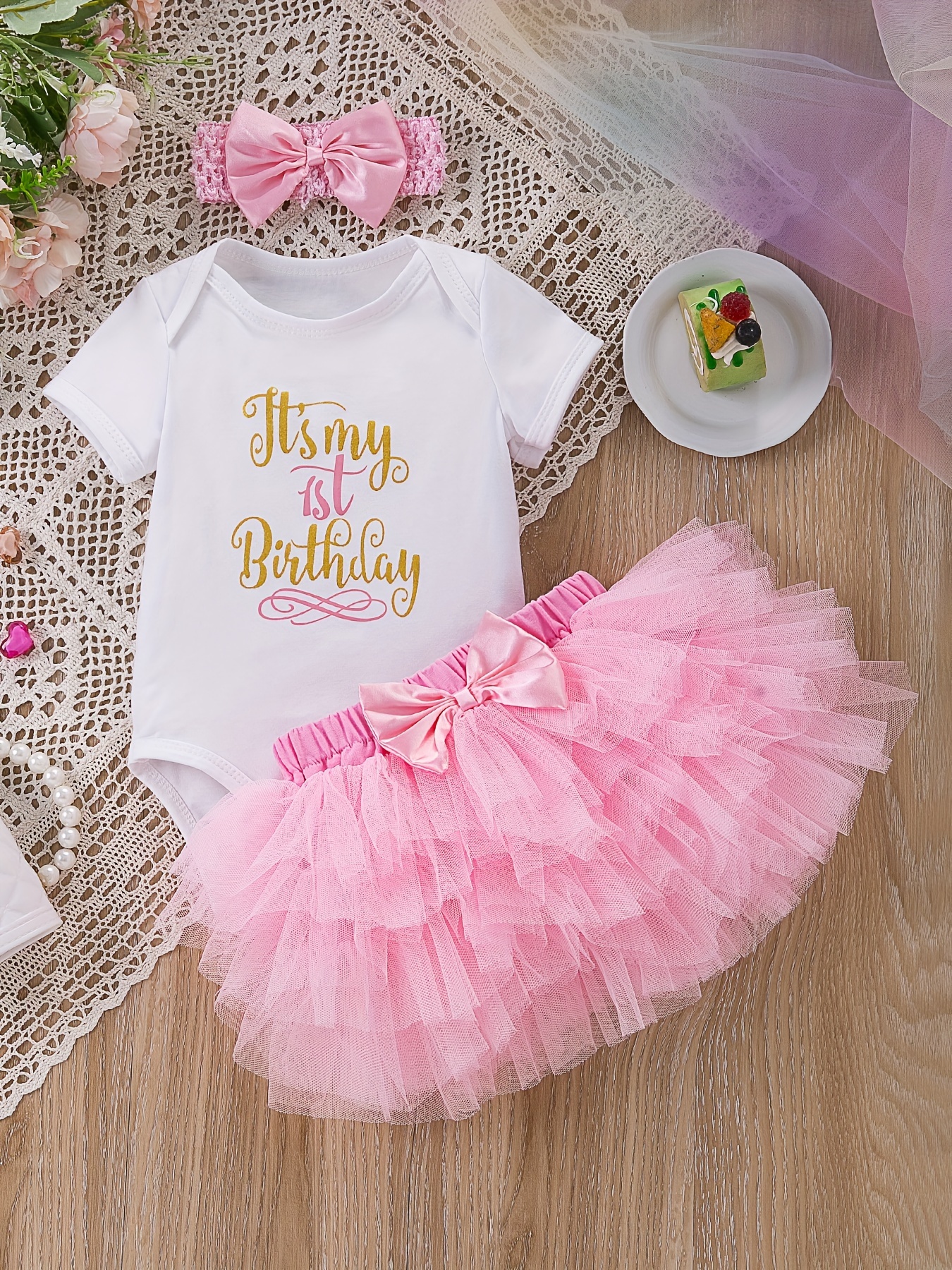 Robe bébé premier anniversaire, robe rouge tout-petit, robe fille
