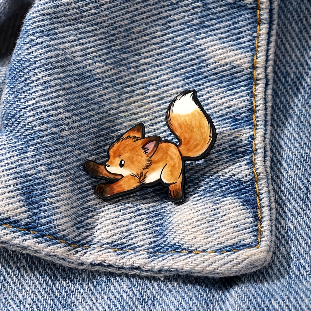 E-shop Kleiner Fuchs Emaille Brosche Pin Modische Dekorative Broschen Schmuck Anstecker Taschenabzeichen Schmuck Geschenke
