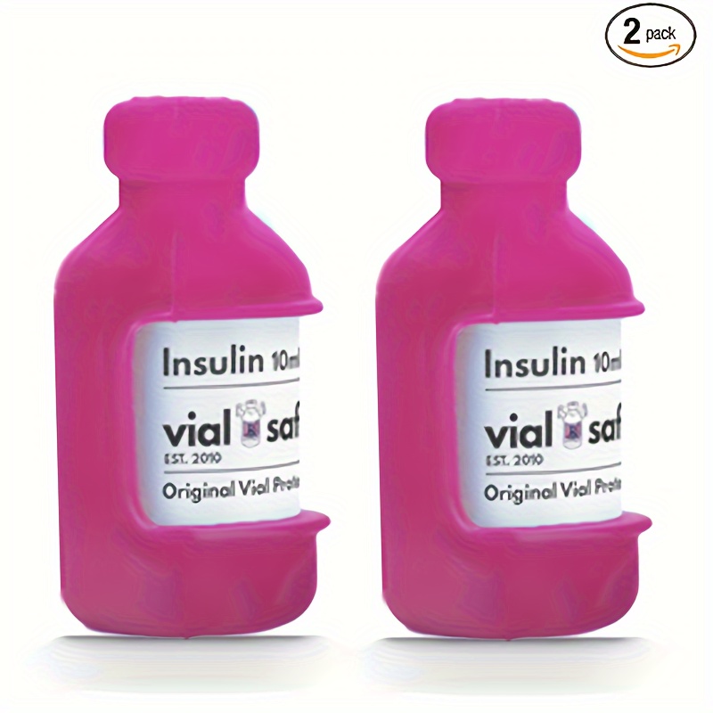 2pcs Silicone Insulin Bottle Protectors | Leak-proof & Shatterproof | Fits 10ml , , , , Tresbia | Vial Safety Guaranteed!, Insulin Travel Case