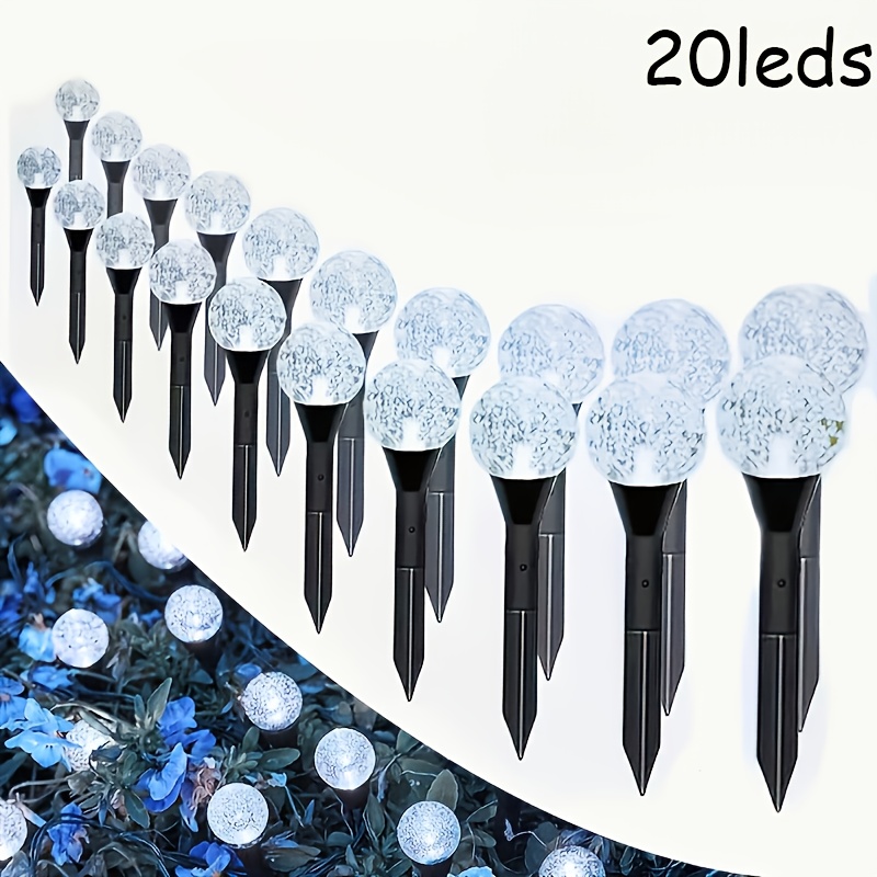 E-shop 40/20/10-teiliges solarbetriebenes intelligentes Schaumstoff-Wegeleuchten-Set für den Außenbereich, mit sensoraktivierter Dimmfunktion.