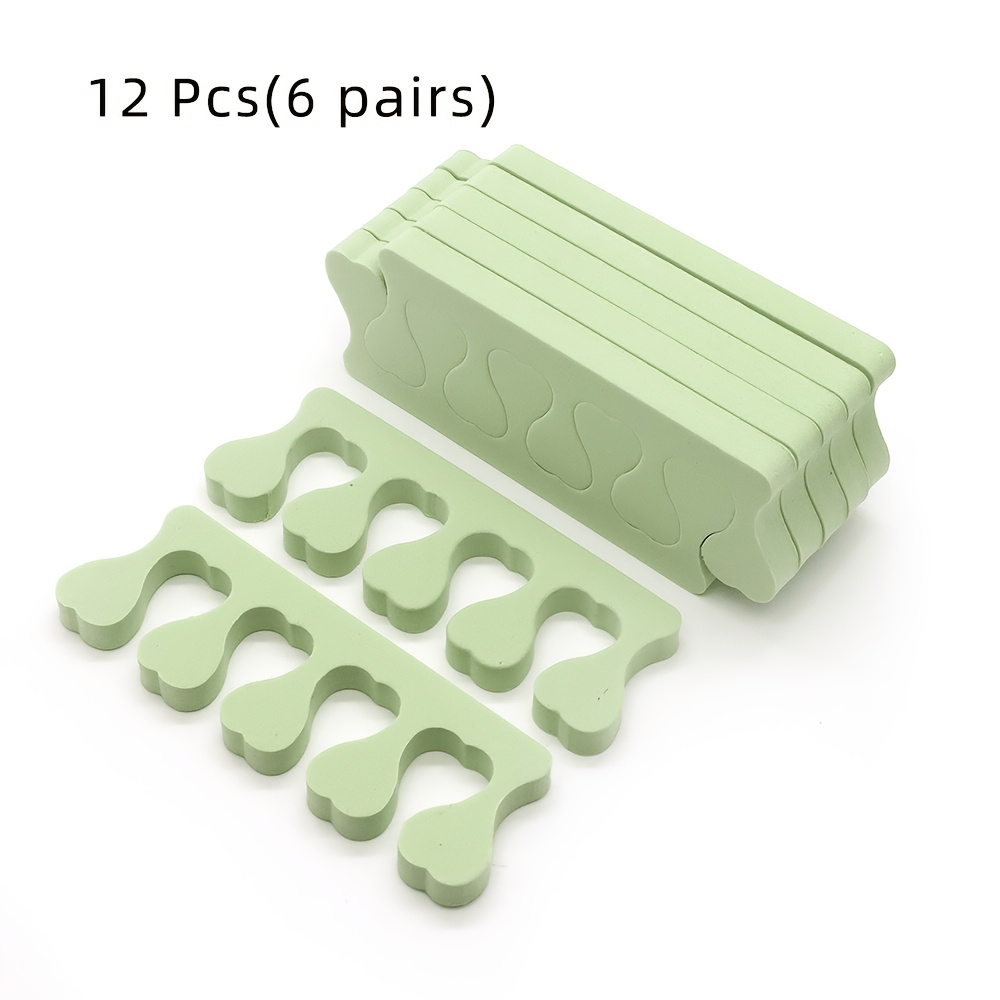 TEMU Set Of 12 Toe Spacers Made From Soft Sponge, Perfect For Nail Art, Pedicures, And