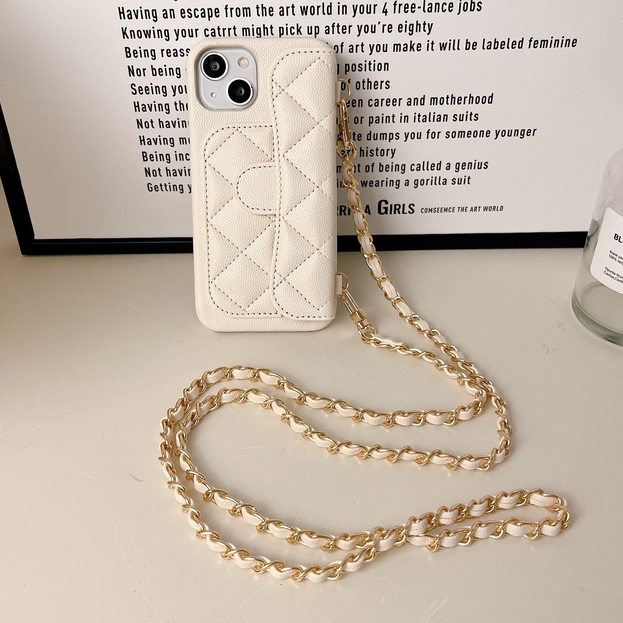 Phone Case: New High-End Classic Elegant Style Litchi Pattern Apple Phone Case Protective Cover Compatible with iPhone 16 Pro Max 15 14 13 12 Pro Max 11 Flip Cover Wallet Design with Card Slots Camera Protection and Lanyard