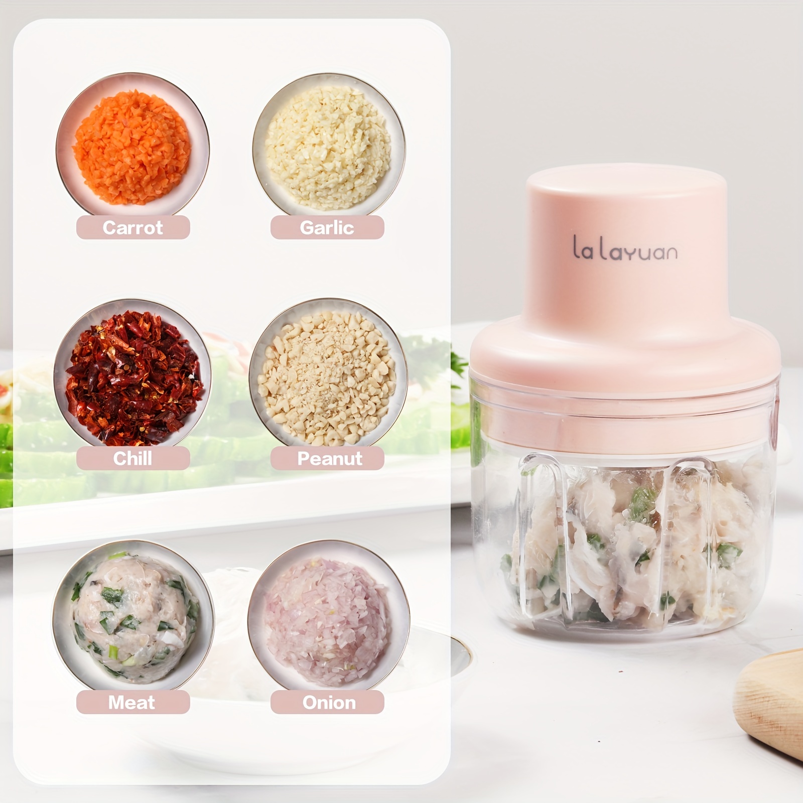 electric garlic chopper 250ml usb charging mini food processor electric food chopper garlic mincer chili crusher portable garlic slicer for salad onion carrot tomato slicer vegetable mincer cutter for ginger meat grinder for   prep Product details 0