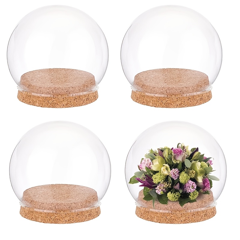 

4 Round , Clear Decor Jar For Christmas