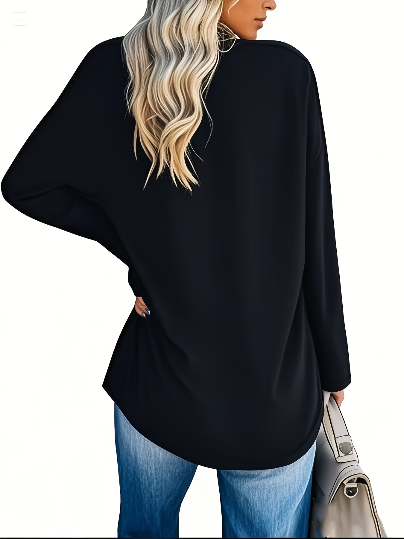 Aware Top Donna A Collo Alto Con Maniche Lunghe A Sbuffo - Jersey Liscio Morbido, Vestibilità Aderente, Taglie Forti Disponibili (Un Brand Amazon) - 2