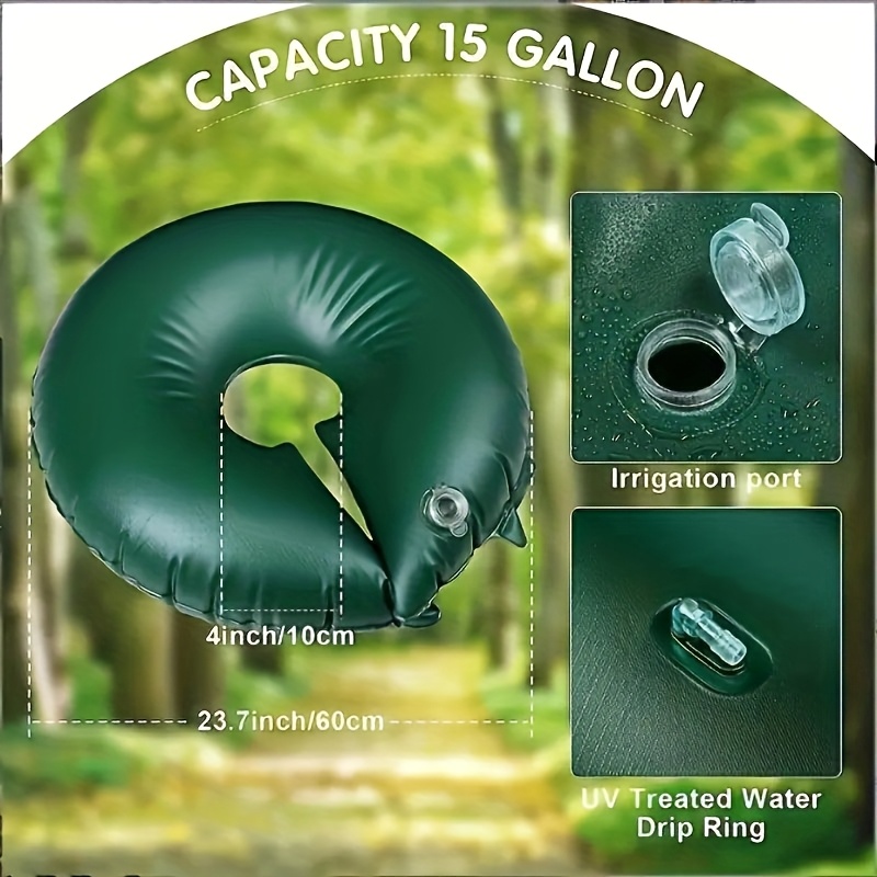 TEMU Kit d'arrosage pour arbre 3pcs/8pcs, avec 'irrigation goutte à goutte en PVC à lente, comprenant plusieurs anneaux d'auto-arrosage ronds de 10