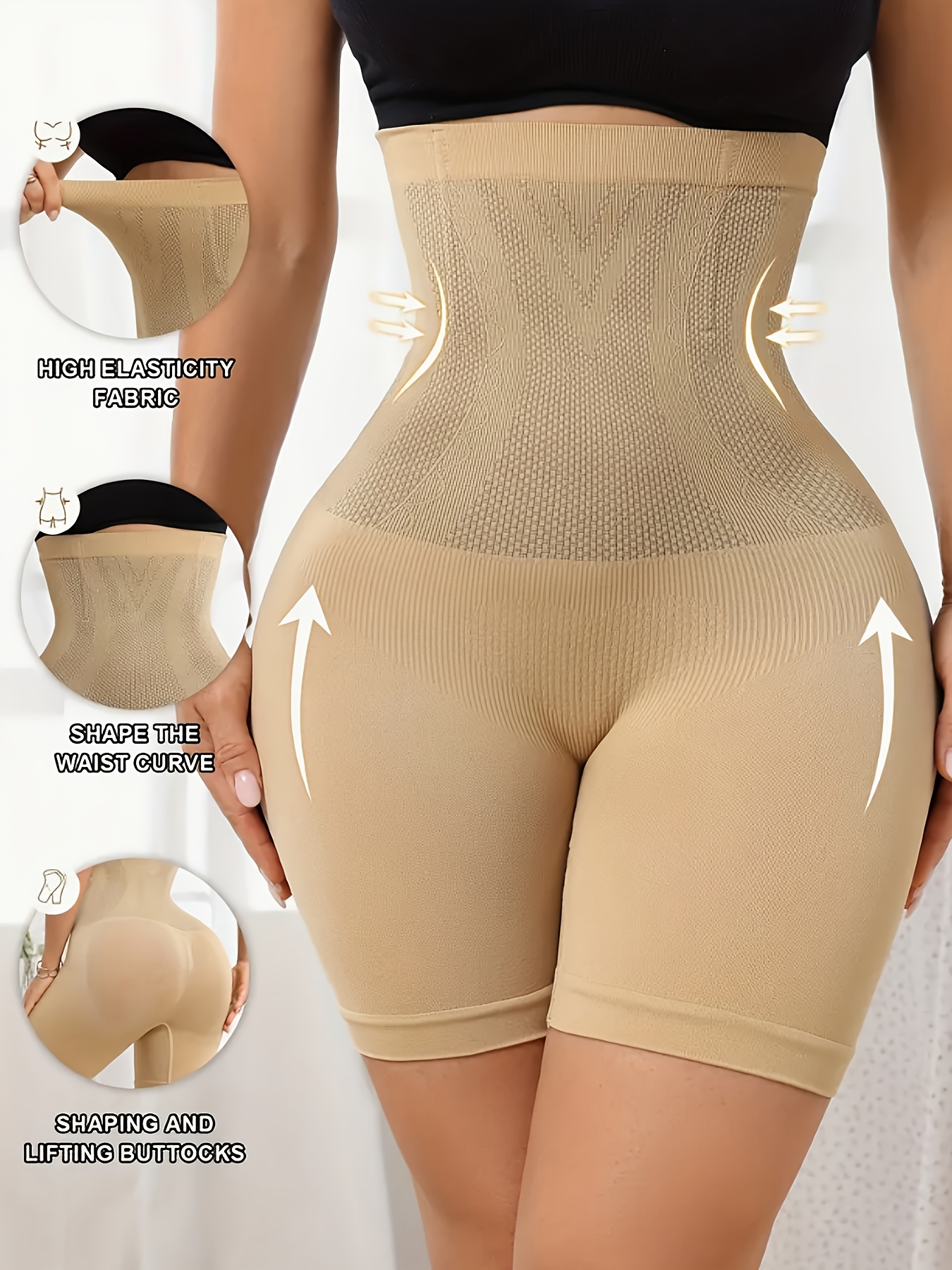 Ladies' High-Waisted Shaping Shorts for Autumn And Winter, Soft And Comfortable, Designed for Body Shaping And Tummy Control. These Seamless Underwear Provide High Waist Support, Lift The Buttocks, And Are Suitable for Daily Wear, Workouts