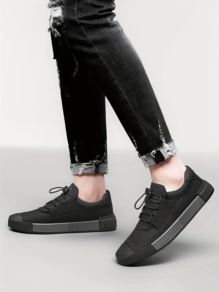CLOHOO Brand Men'S Shoes with Rubber Soles, Stylish Sports Casual Shoes, Street-Style Skate Shoes, Popular New Breathable Soft-Soled Comfortable Men'S Shoes, Youth British Style Men'S Footwear