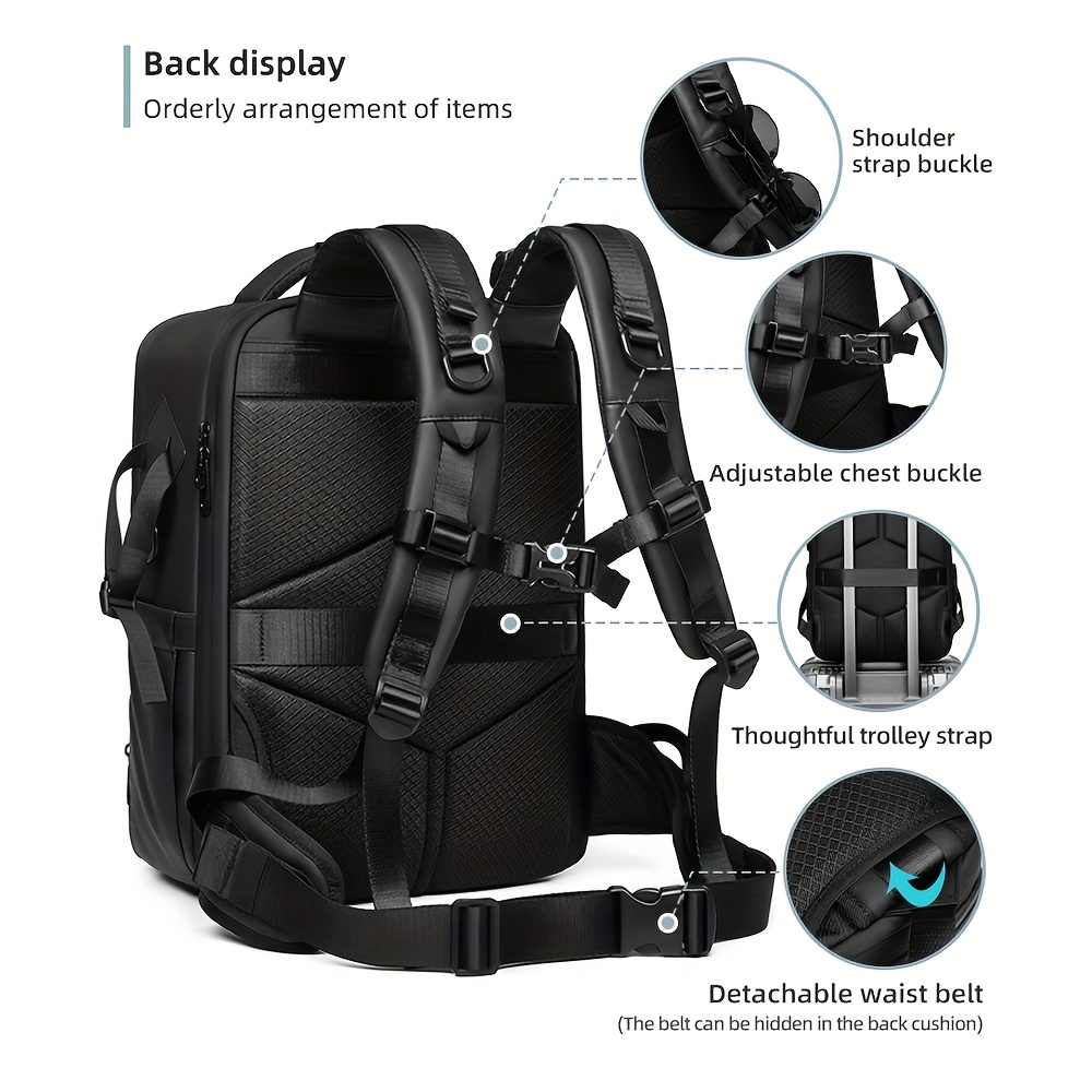 amazonbasics backpack for laptops up to 17 inches Travel Laptop Backpack, Inch Extra Large Laptop with USB Charging Hole 45L Anti Theft Travel Backpack Water Resistant College Business Computer Bag Fit 17.3 Inch Laptop Men Women Snow Internal Dimensions Jansport Vs Fjallraven Color:DarkBlue1.5L