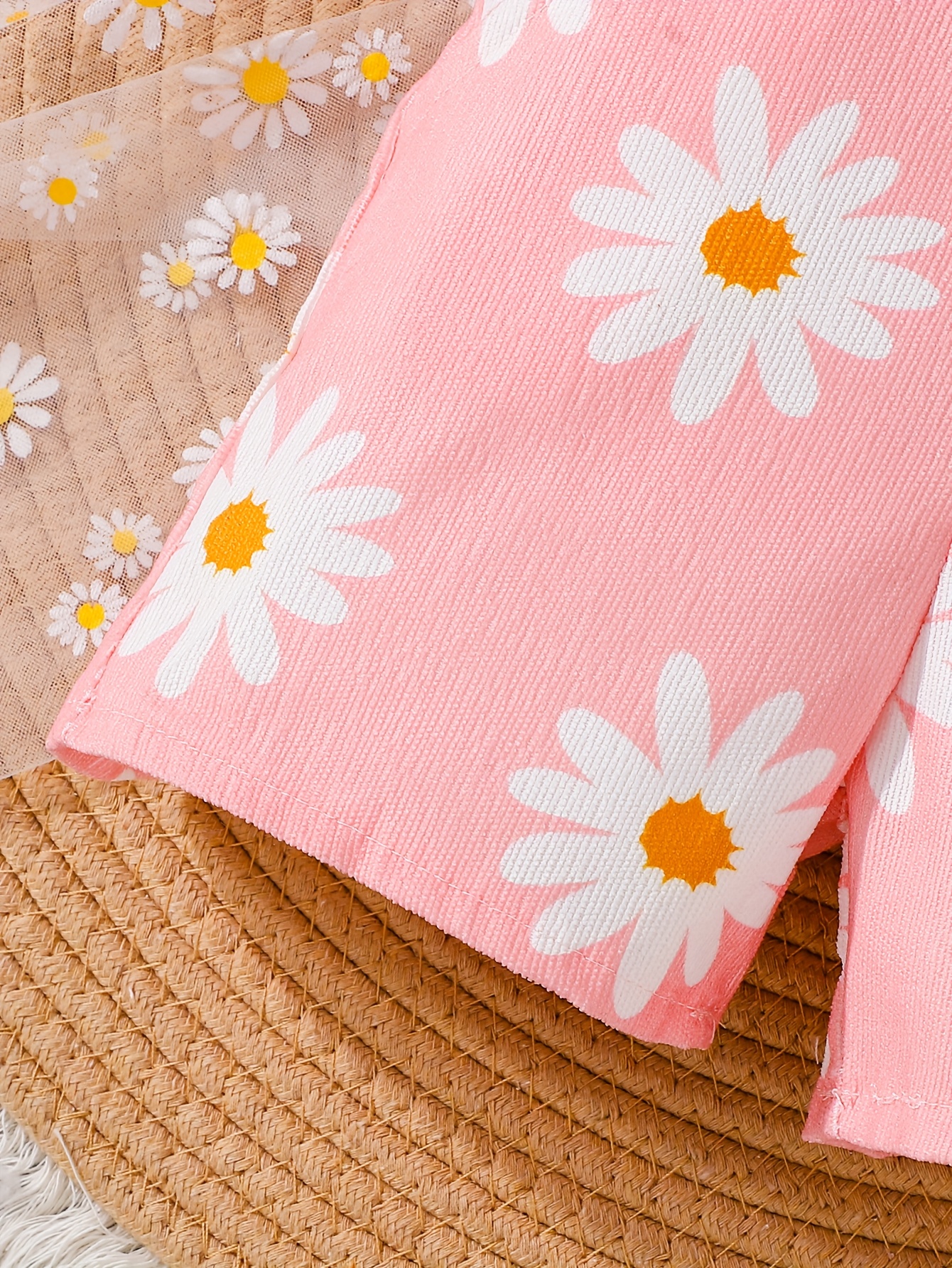 2pcs cute little girls floral print rompers ruffle sleeves Temu