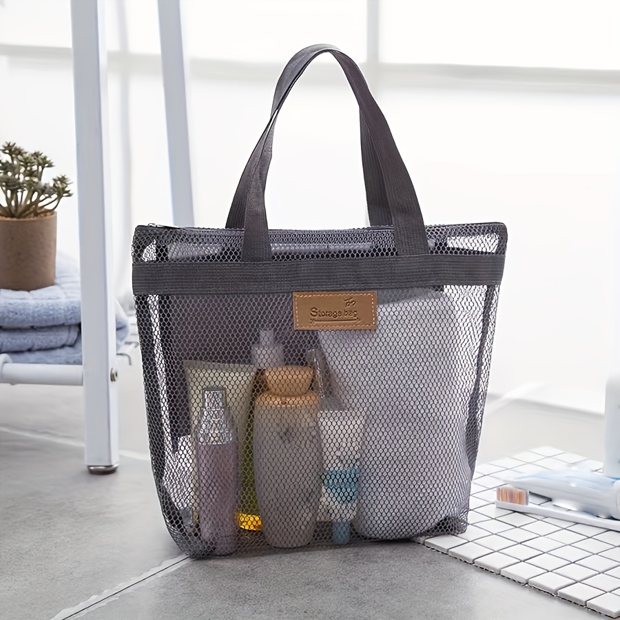Mesh Zipper Bag, Portable Toiletry Bag, Travel Storage Bag
