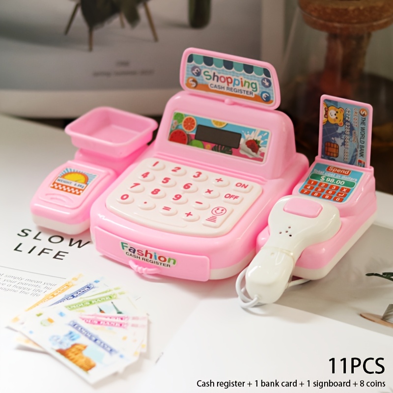 Children's simulation supermarket cash register pretend play  multifunctional cash register educational toy for boys and girls birthday  gift