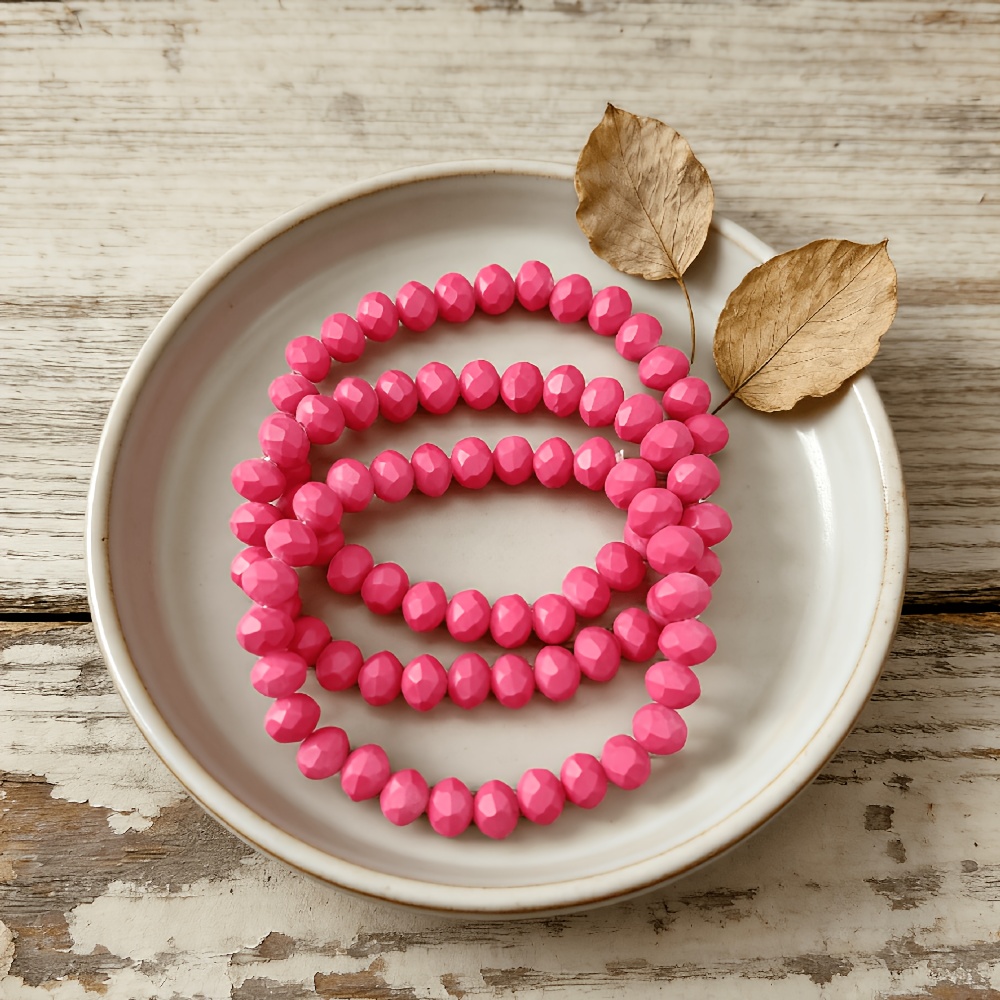 3pcs Stackable Elastic Bracelets, Versatile Daily Wear