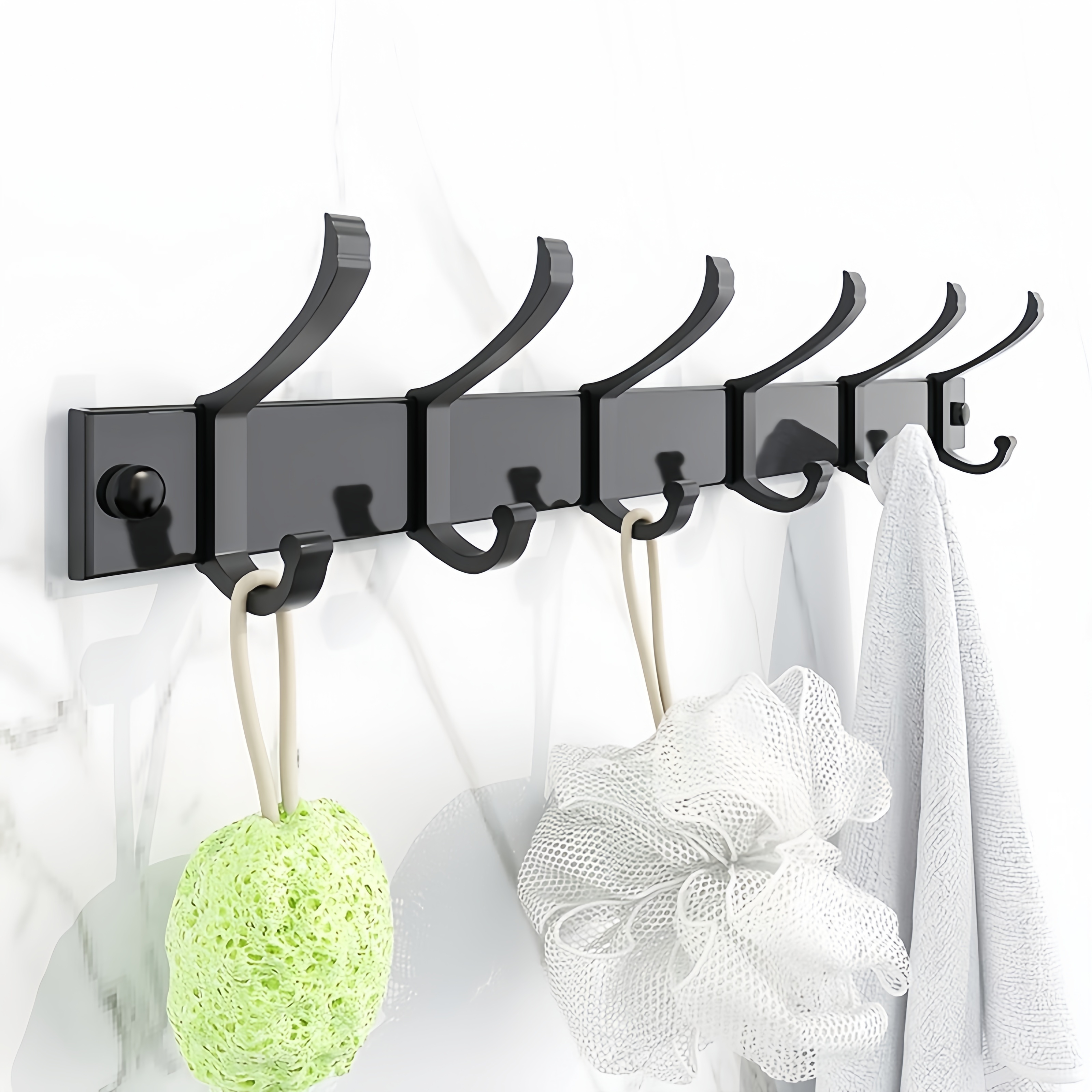 MroMax Wall Hook, Curtain Wall Hook, Zinc Alloy Wall Mounted Coat Hooks for  Hanging Bathroom Robe, Coat, Kitchen Utensil and Bag, Silver Brushed 1Pc