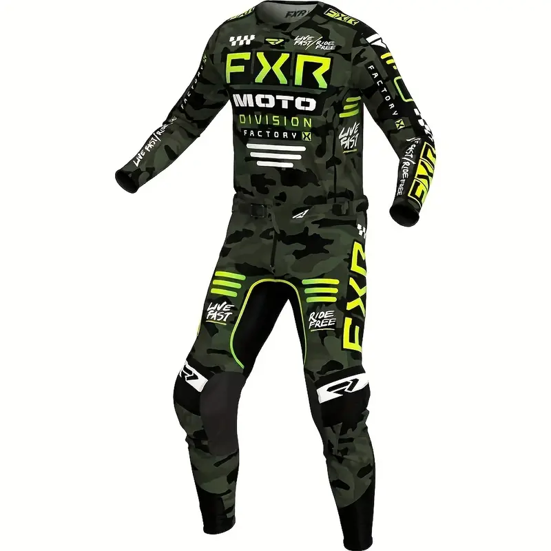 Motocross 2024 Gear Set Dirt Bike Clothing Road Motocross Jersey Set  Motorcycle Clothing Breathable Mx Combo, Save Money Temu