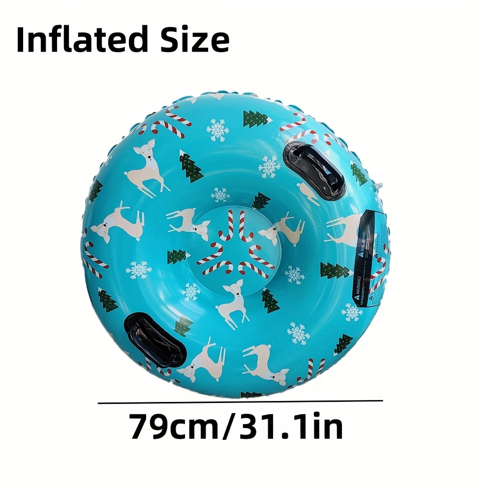 A Cute Animal-Shaped Snow Tube Made of Durable PVC Material, Portable And Designed to Prevent Tipping Over, Perfect for Outdoor Leisure And Family Activities