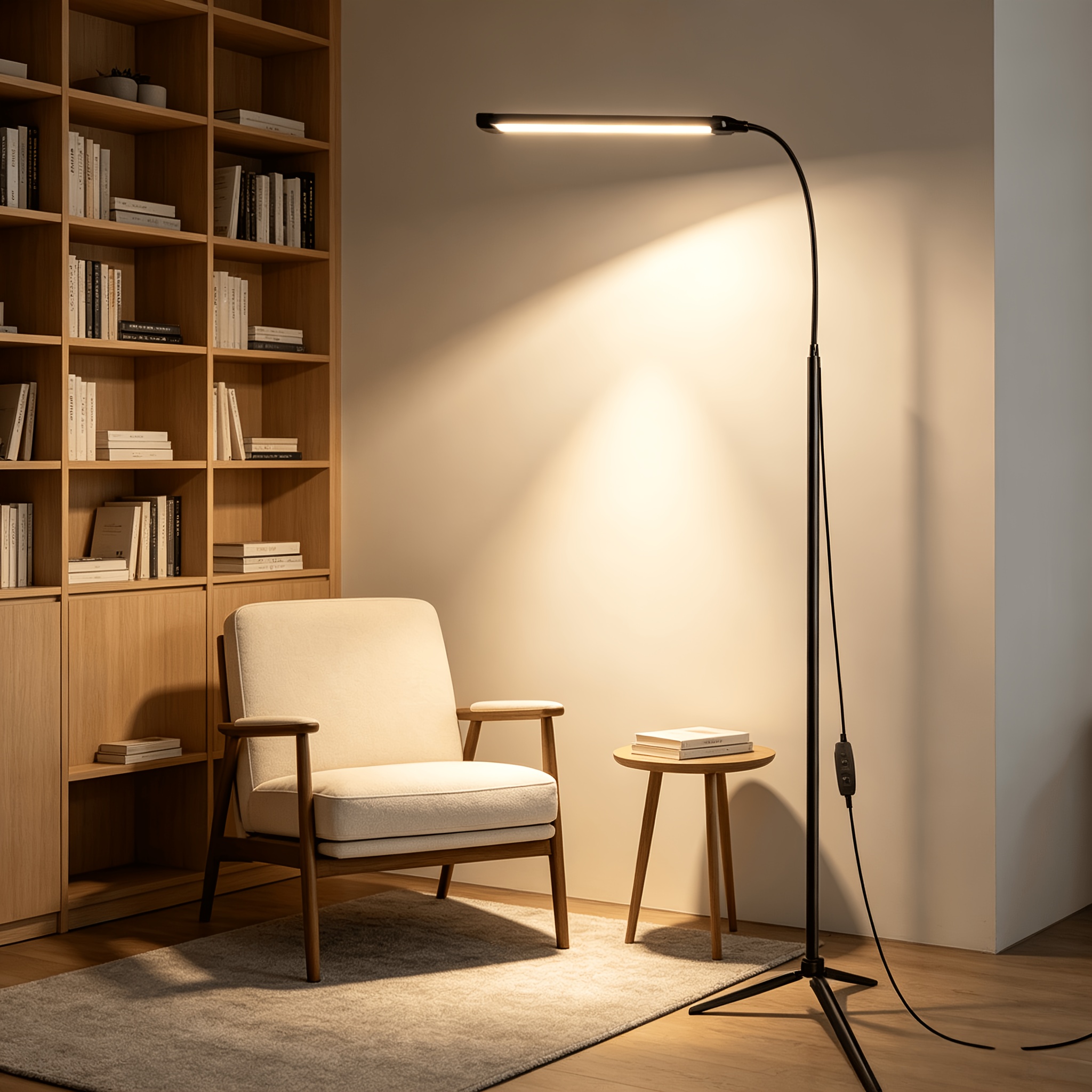 1pc Led Floor Lamp, Adjustable Floor Lamp, Lighting Fixture, Usb Powered, Dimmable Reading Light, Suitable For , Beauty Salons, Studies, Living Rooms, Bedrooms, Etc. (white Light, Warm White, )