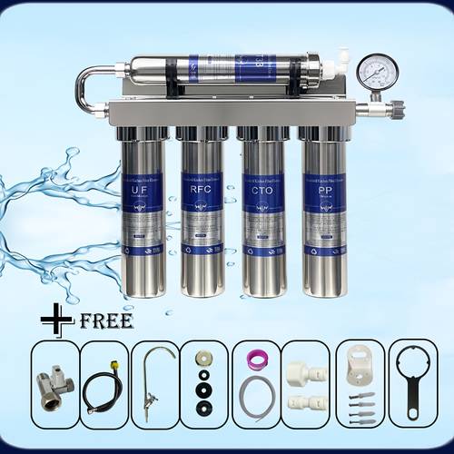 5 stage filtration stainless steel ultrafiltration activated carbon soft water household kitchen water purifier