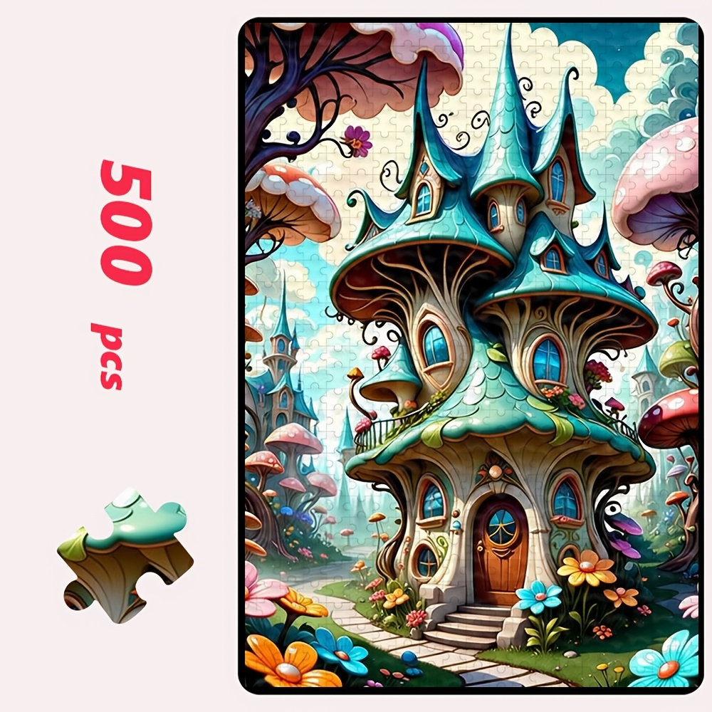 TEMU 500pcs/1000pcs Adult Jigsaw Puzzle, Large Puzzle Gift For Family Interaction, Diy Puzzle For Home Decor, High-quality Family Fun Puzzle Designed