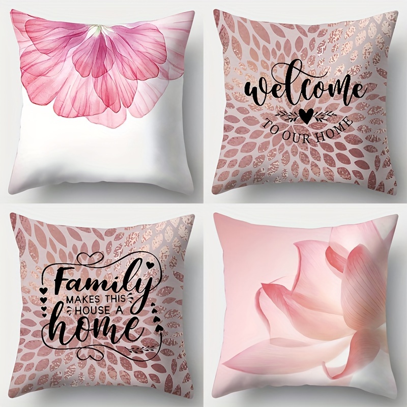 

4pcs, Grid Throw Pillow Case, Exquisite And Vibrant, Vibrant Natural, Polyester Fiber, Pillow Cover, Living Room, Sofa, Pillow, Office Seat, Waist Cushion Home Decor Room Decor (without Pillow )