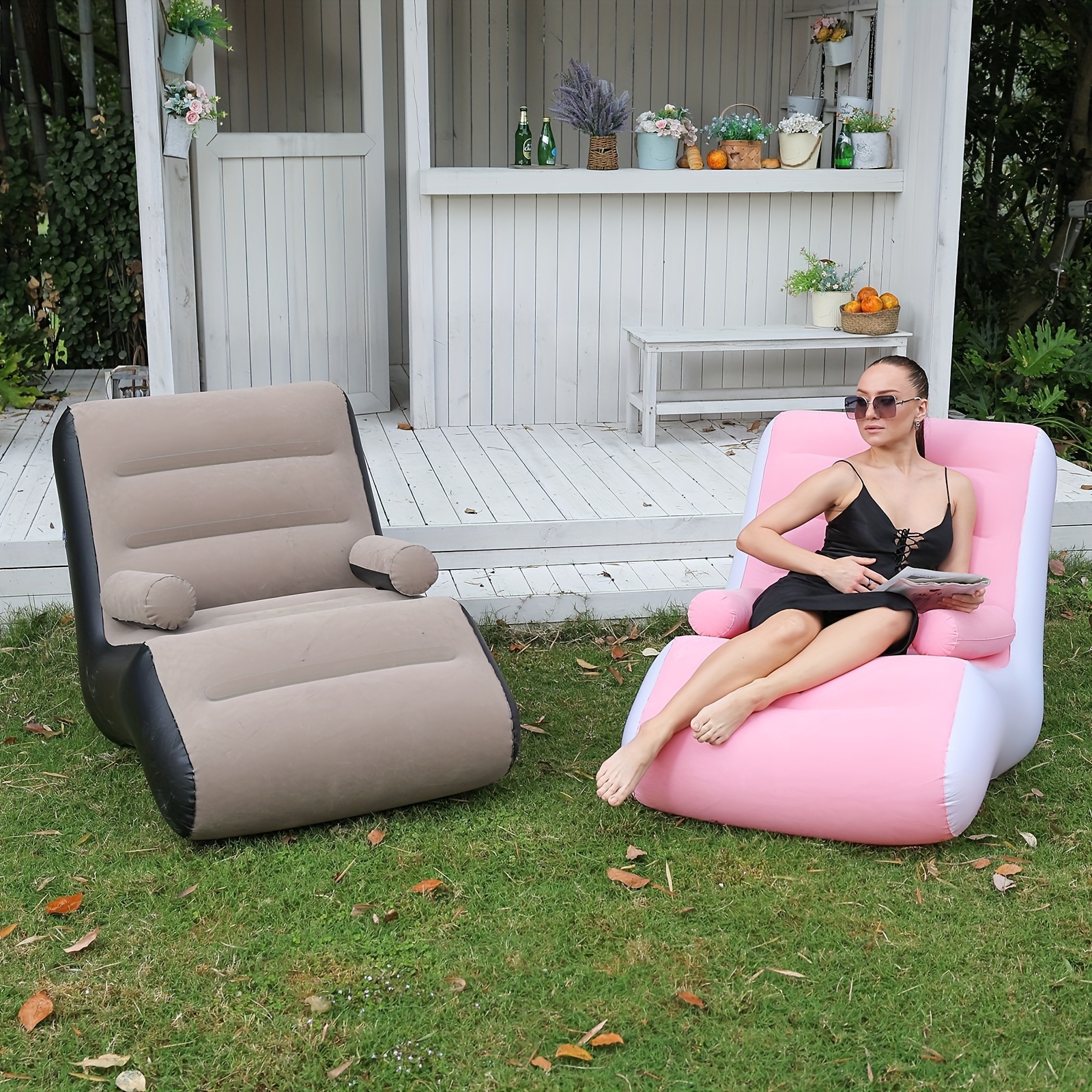 air sofa new portable outdoor inflatable sofa inflatable Temu