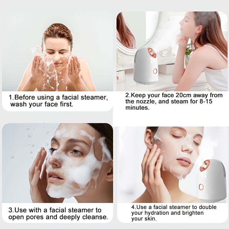 Facial Beauty Device Steam Facial | Ideal for Dry Skin Home SPA | Perfect Gift for Facial And Nose Care, Suitable for Both Men And Women | Great Choice for Home Use, Christmas And New Year Gift, Valentine's Day Present