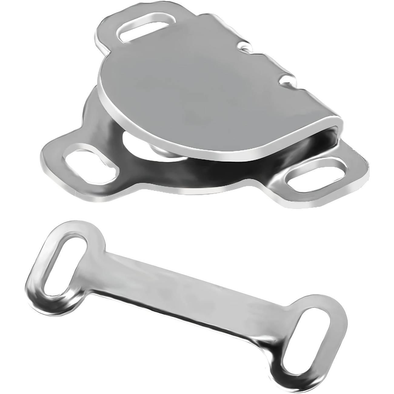 TEMU 20 Sets Of Silvery-gray Sewing Hooks And Eye Closures, 17-millimeter Snap Button Sets, Suitable For Diy Handicrafts Of Waist Pants, Bras, Skirts, Trousers And Other Garments.