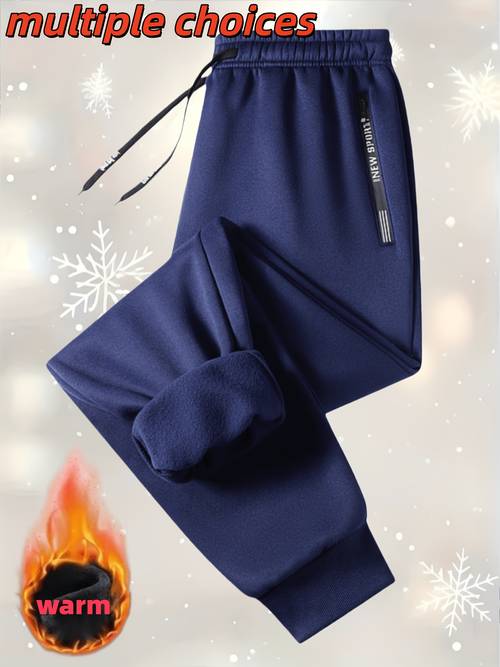 1pc mens fashion trendy four color jogger pants in black dark gray and blue comfortable fabric double side zipper pockets drawstring waist