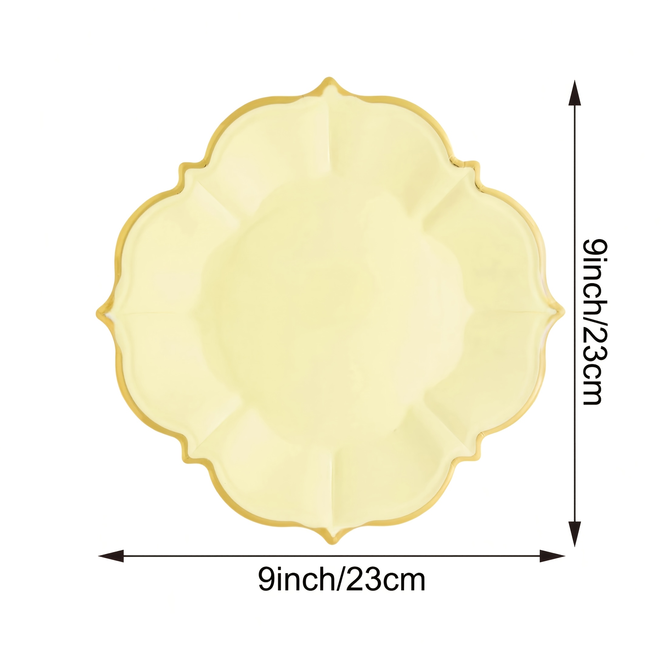 Image of 10pcs - 9 Inch Yellow Summer Paper Plates - Disposable Lemon Party Plates Perfect For Cake/salad At Bridal Showers, Birthdays, Weddings And Hello Summer Party Decorations