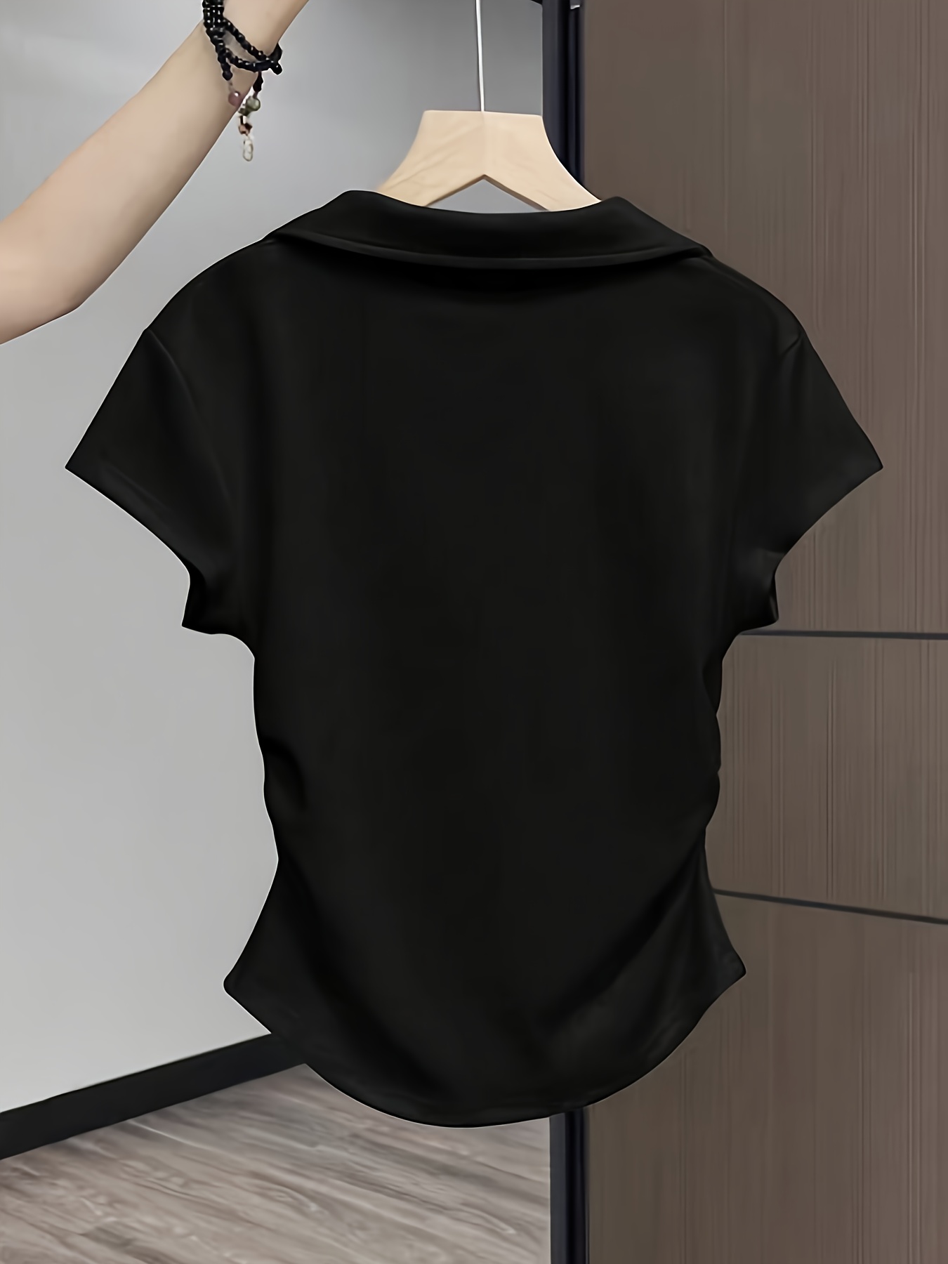 3pcs Girls' Solid Color Short-Sleeve T-Shirt Set
