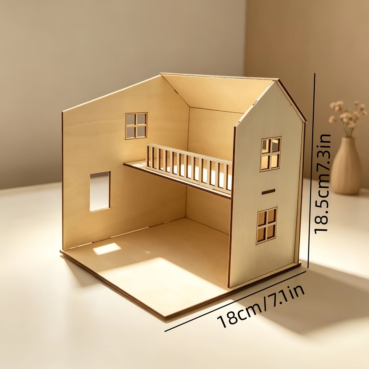 TEMU Kit de matériel de cottage en bois universel multi-fêtes, thème Noël Halloween Pâques Thanksgiving Nouvel An, base blanche vierge à peindre à ,
