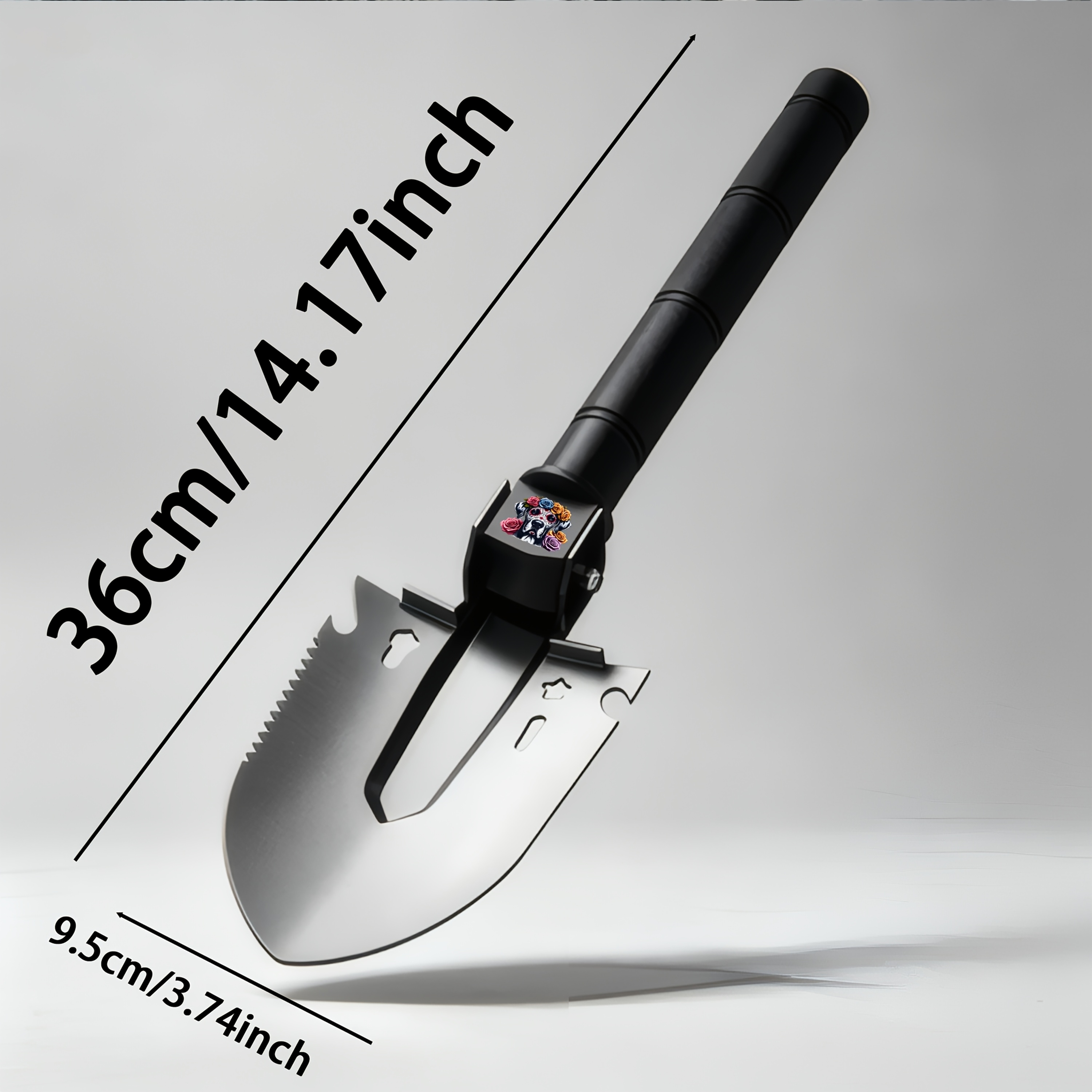 Skull-Style Dog Head Pattern Multi-Functional Shovel