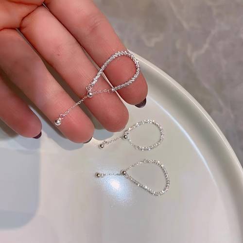 adjustable sparkling ring for women stylish exquisite minimalist versatile jewelry for daily and dates
