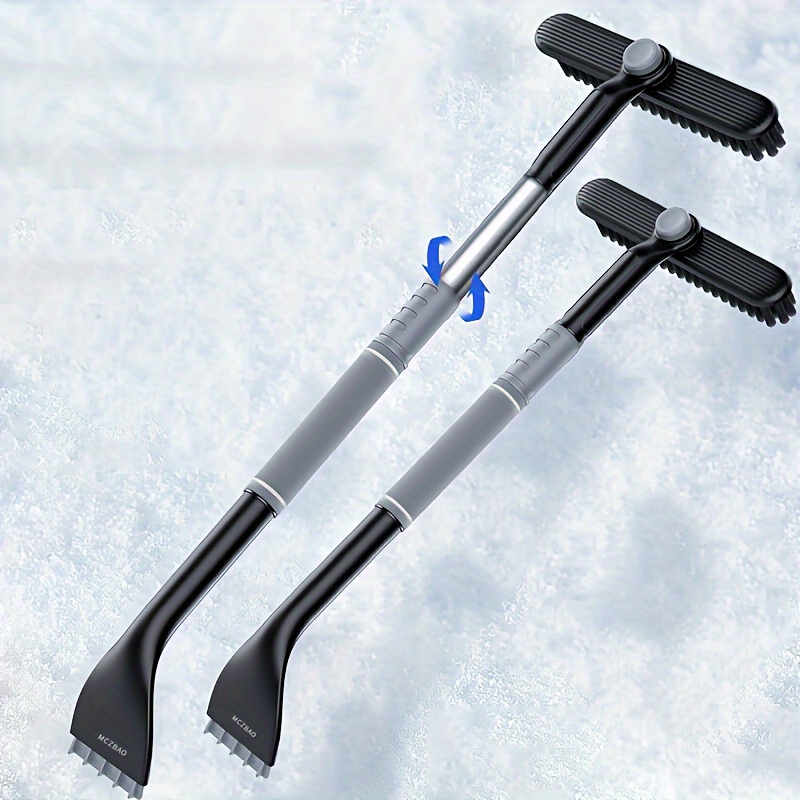 TEMU Car Snow Shovel Retractable Aluminum Alloy Car Snow Shovel Car Ice Shovel Shovel Scraper