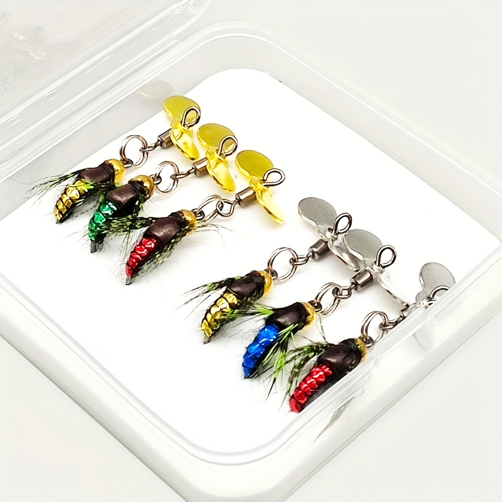 6pcs Fly Fishing Lure, Bionic Mini Propeller * Fishing Accessories For  Salmon And Trout