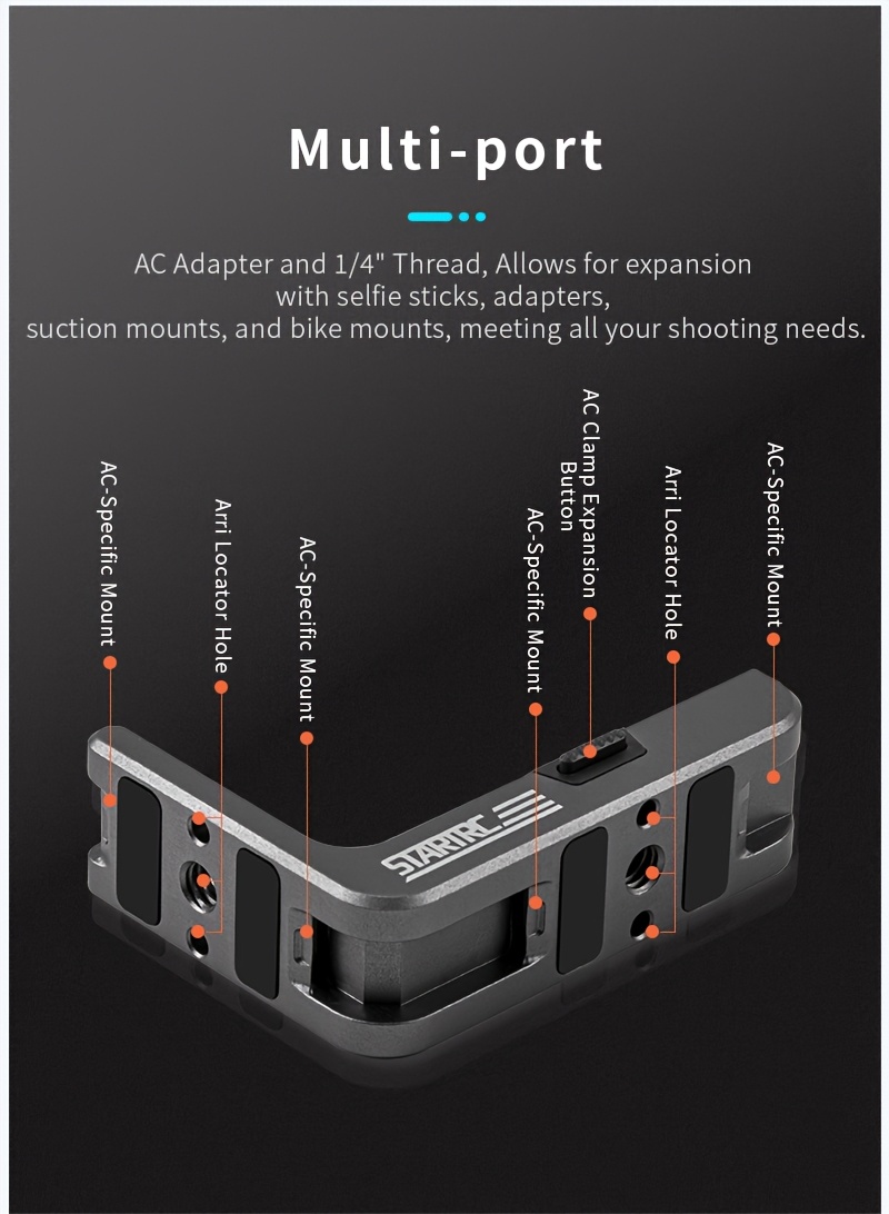for   5 pro 4 3 l shaped magnetic mount vertical horizontal rotation quick release bracket   no battery photography accessorie details 5