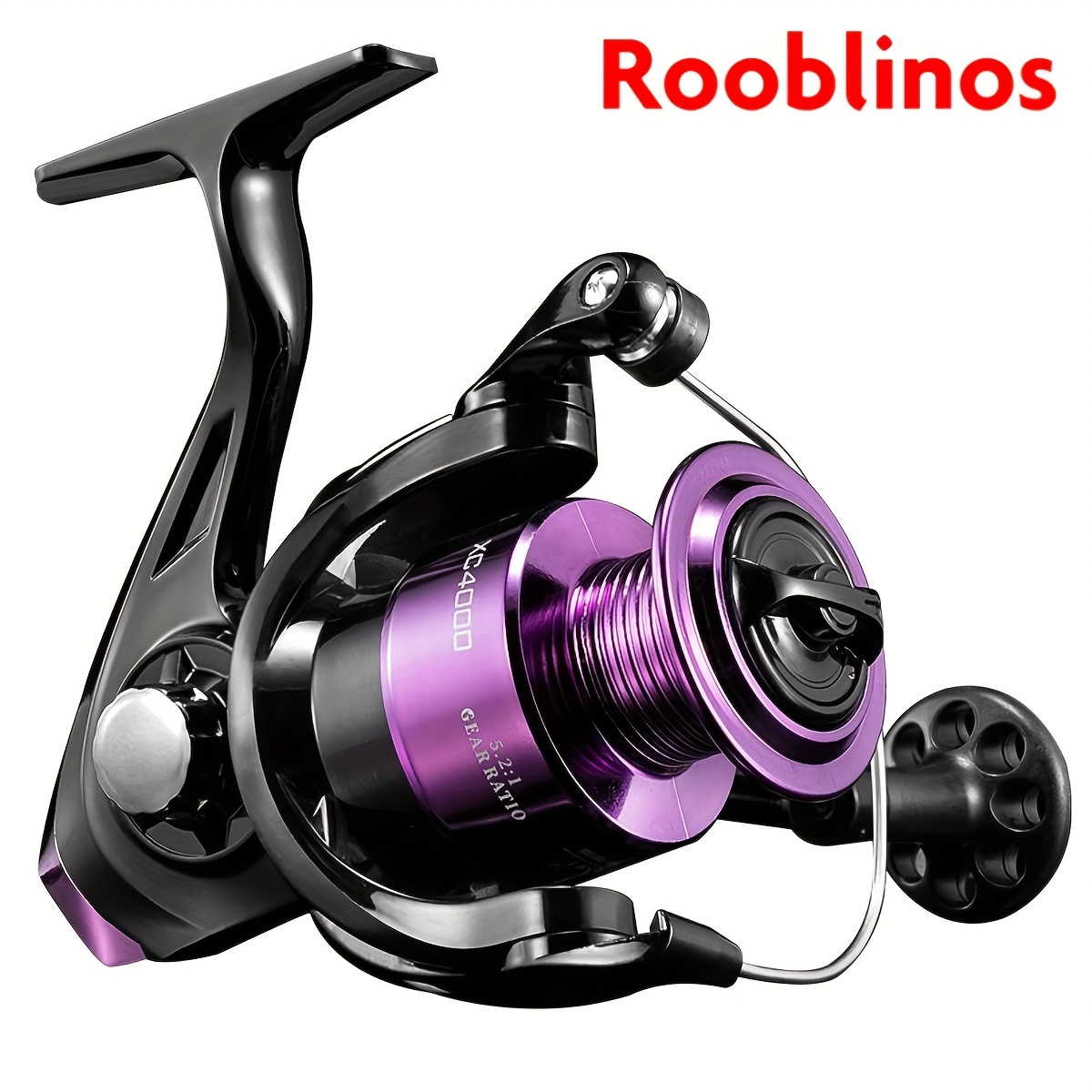 

Rooblinos Xc4000 Ambidextrous Spinning Fishing Reel - Mixed Color, Pa Nylon & Plastic, Aluminum Alloy Shell, Lightweight, Anti-winding Spool, For Fresh & Saltwater (1 Pack)